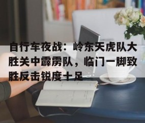 爱游戏入口-自行车夜战：岭东天虎队大胜关中霹雳队，临门一脚致胜反击锐度十足